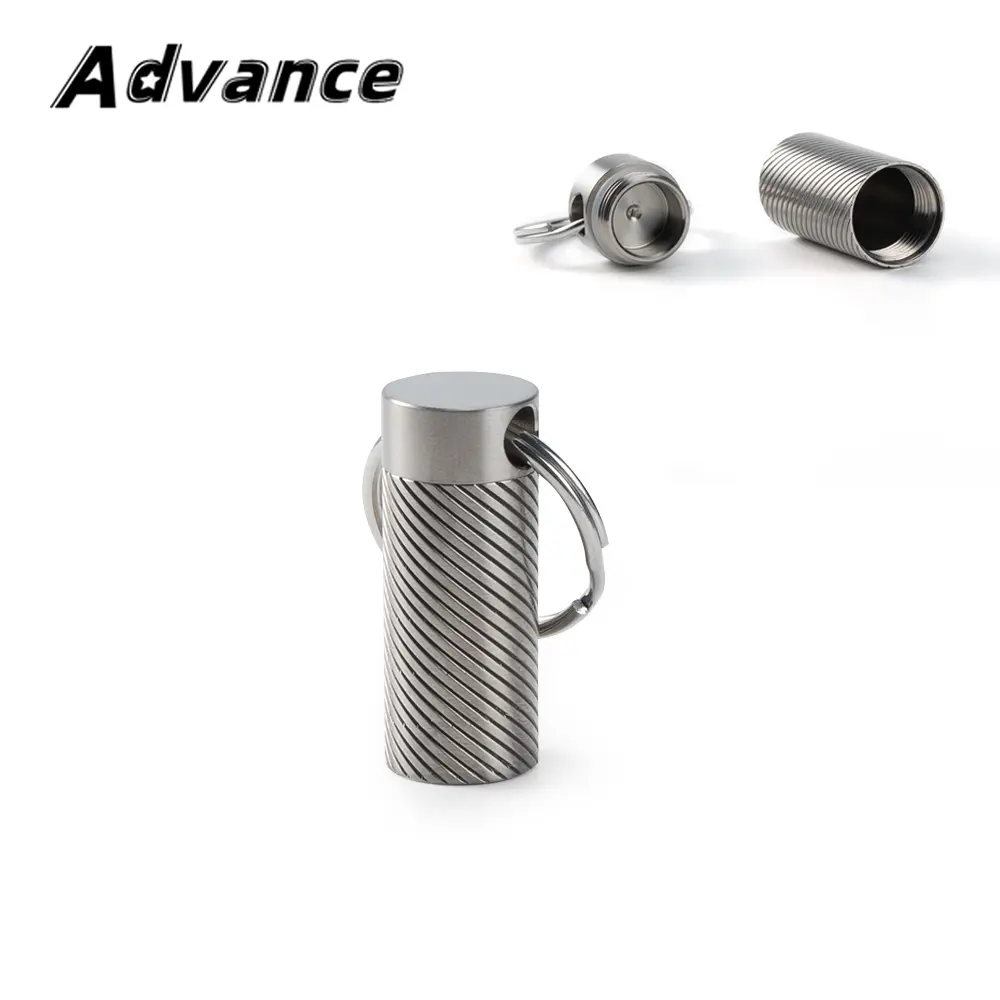 Small Seal Bottle Portable Pill Box Waterproof Moisture-proof Titanium Outdoor Tool EDC