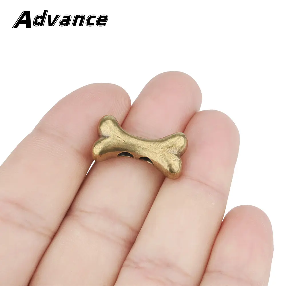 Bone Shape Brass Knife Beads Paracord Lanyard Pendant Rope Bead Braided Bracelet