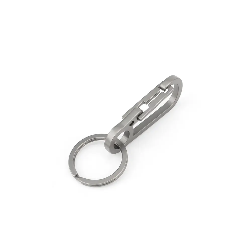 Stainless Steel Keychain Car Keyring Simple Waist Belt Buckle Outdoor Tool