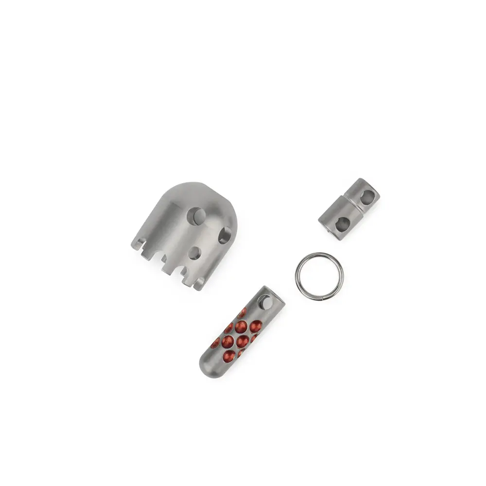 Titanium Alloy DIY Pendant Flashlight Hanging Ring Keychain Outdoor Tool Accessories