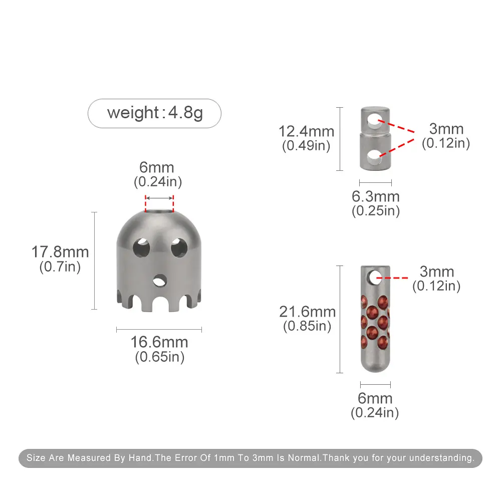 Titanium Alloy DIY Pendant Flashlight Hanging Ring Keychain Outdoor Tool Accessories