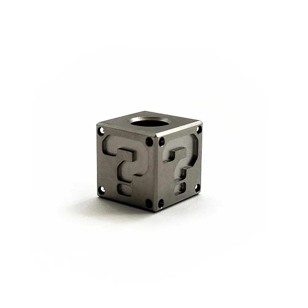 Square Titanium Alloy Dice Shape Bead Paracord Lanyard Pendant Outdoor Flashlight Umbrella Rope Accessories