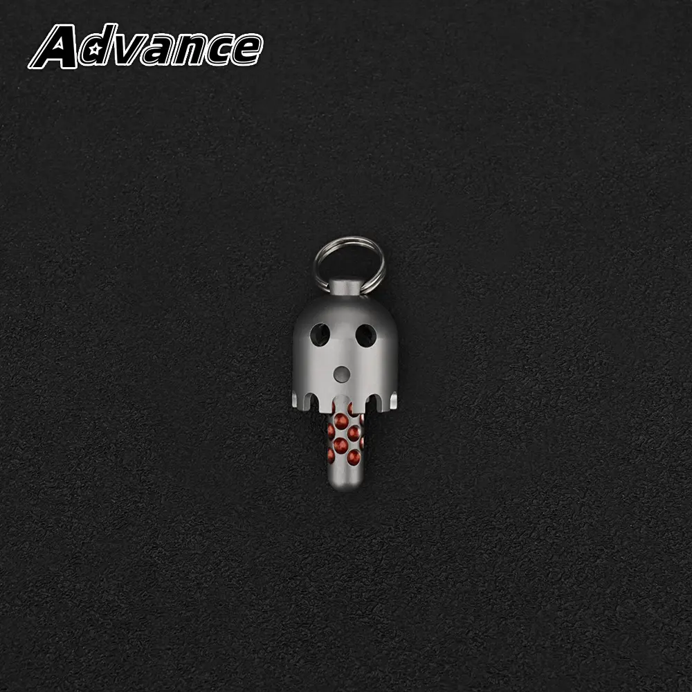 Titanium Alloy DIY Pendant Flashlight Hanging Ring Keychain Outdoor Tool Accessories
