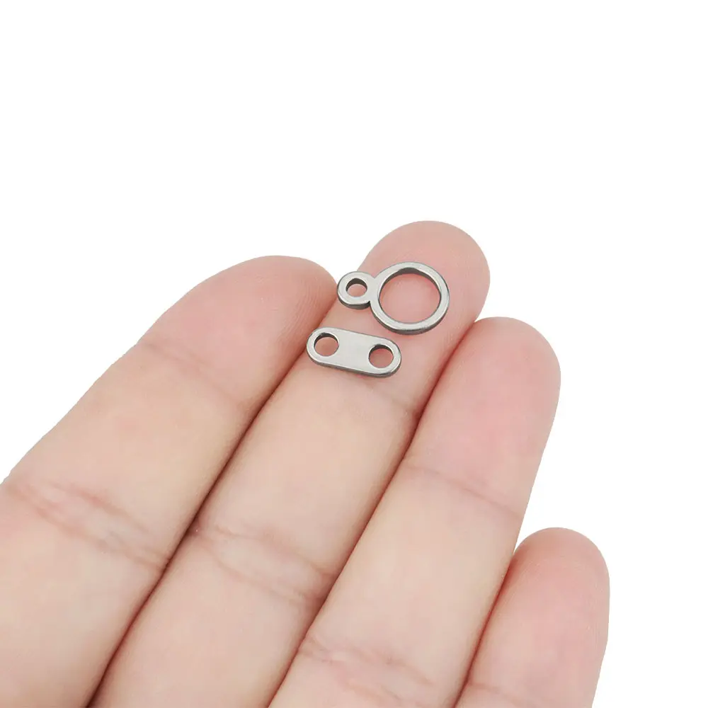 2PCS DIY Titanium Alloy Accessories Connector Keychain Zipper Necklace Pendant Accessory Ultra-Light Outdoor Small Tool
