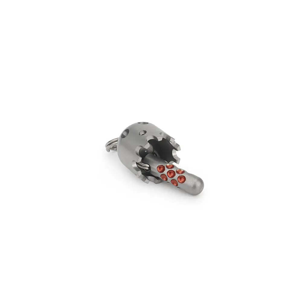 Titanium Alloy DIY Pendant Flashlight Hanging Ring Keychain Outdoor Tool Accessories