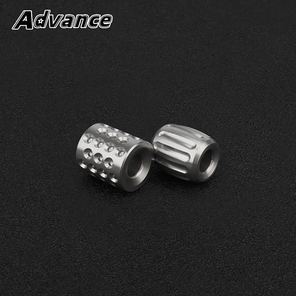 DIY Titanium Alloy Paracord Beads Braided Rope Beads Keyring Accessory