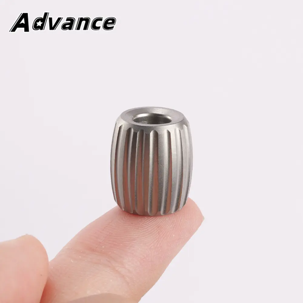 DIY Titanium Alloy Paracord Beads Braided Rope Beads Keyring Accessory