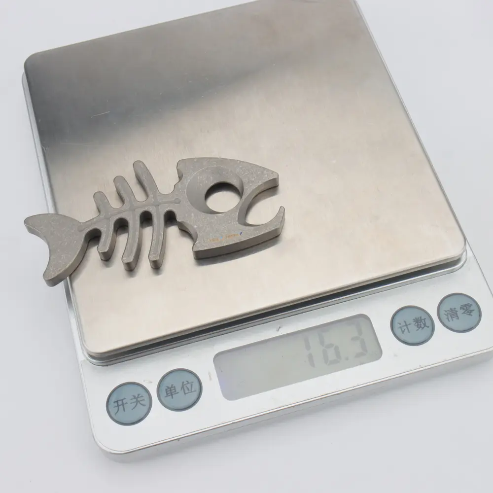 Fish Bone Shape Titanium Alloy Multifunctional Keychain Bottle Opener Portable Necklace Gift Outdoor Tools EDC