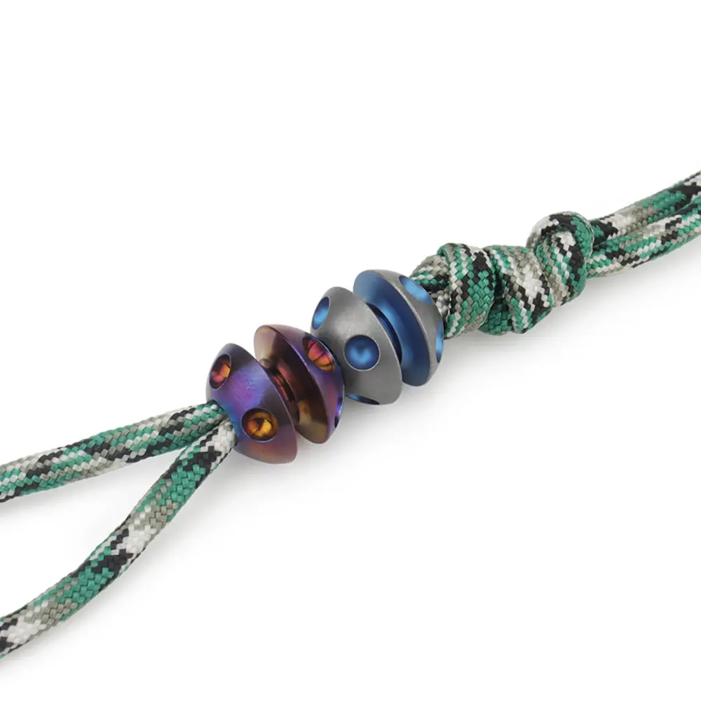 Titanium Bead Planet Rope Paracord Beads EDC Key Chain Accessories Bracelet DIY Titanium Alloy Pendant