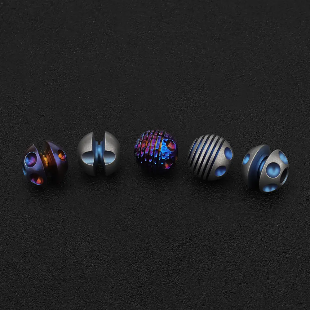 Titanium Bead Planet Rope Paracord Beads EDC Key Chain Accessories Bracelet DIY Titanium Alloy Pendant