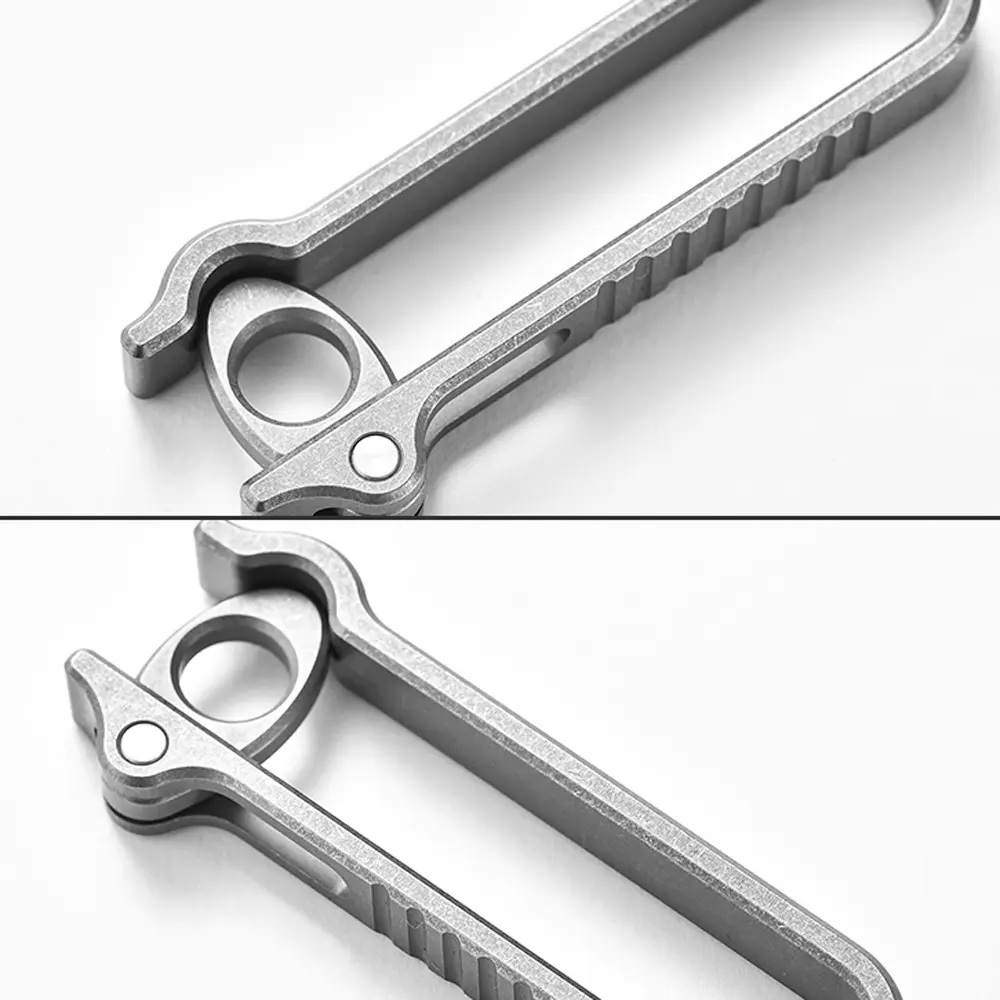 Titanium Alloy Waist Buckle EDC Outdoor Tool Keychain Accessories Spring-loaded Activity Clip