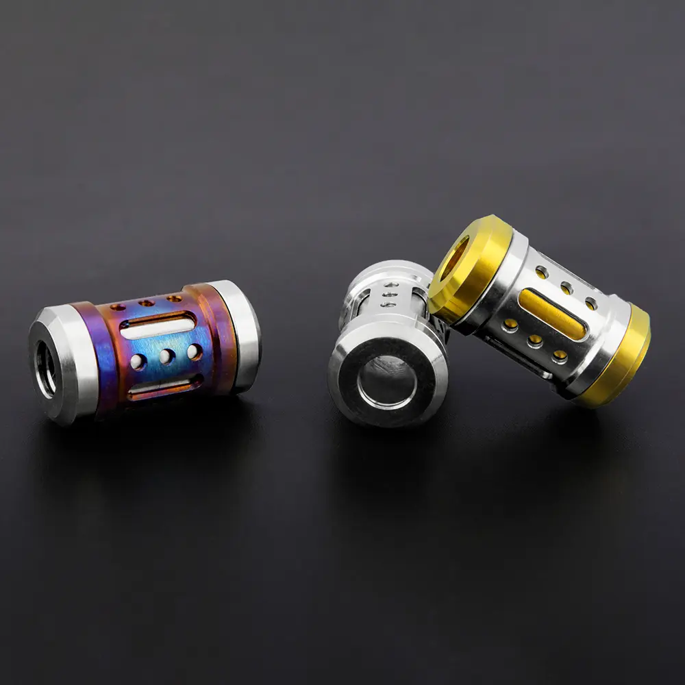 Removable Titanium Pendant DIY Bead Titanium Alloy Paracord Bead Keyring Zipper Keyring Accessory