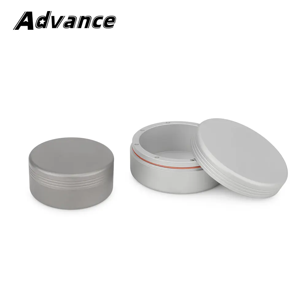 S/L Titanium/Aluminum Alloy Storage Box Small Tool Magnetic Type Round Case Travel Pill Bottle