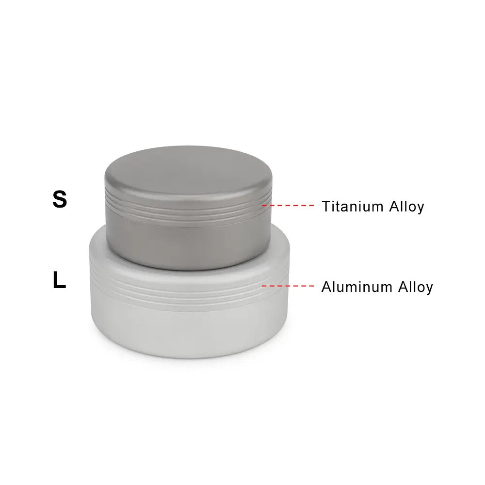 S/L Titanium/Aluminum Alloy Storage Box Small Tool Magnetic Type Round Case Travel Pill Bottle