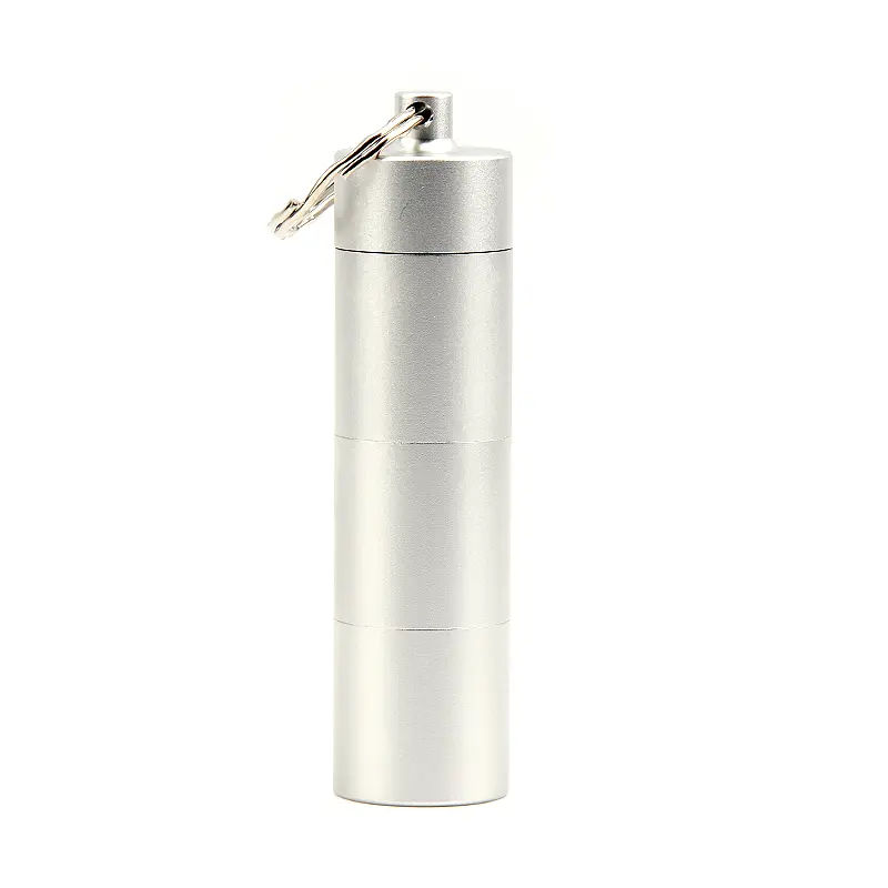 Alumium Alloy Waterproof Canister Seal Bottle Box Keychain Outdoor Camping Small Tool