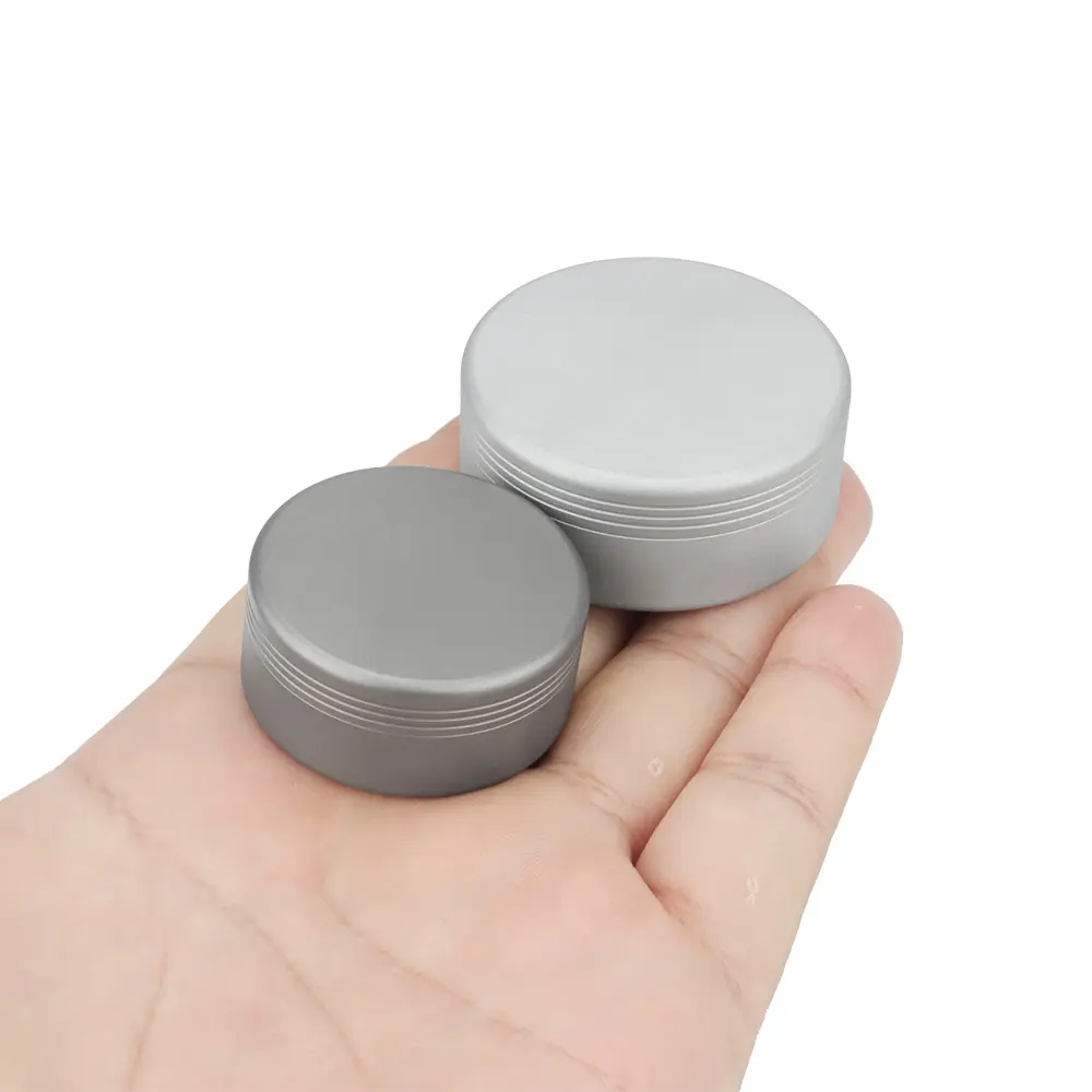 S/L Titanium/Aluminum Alloy Storage Box Small Tool Magnetic Type Round Case Travel Pill Bottle