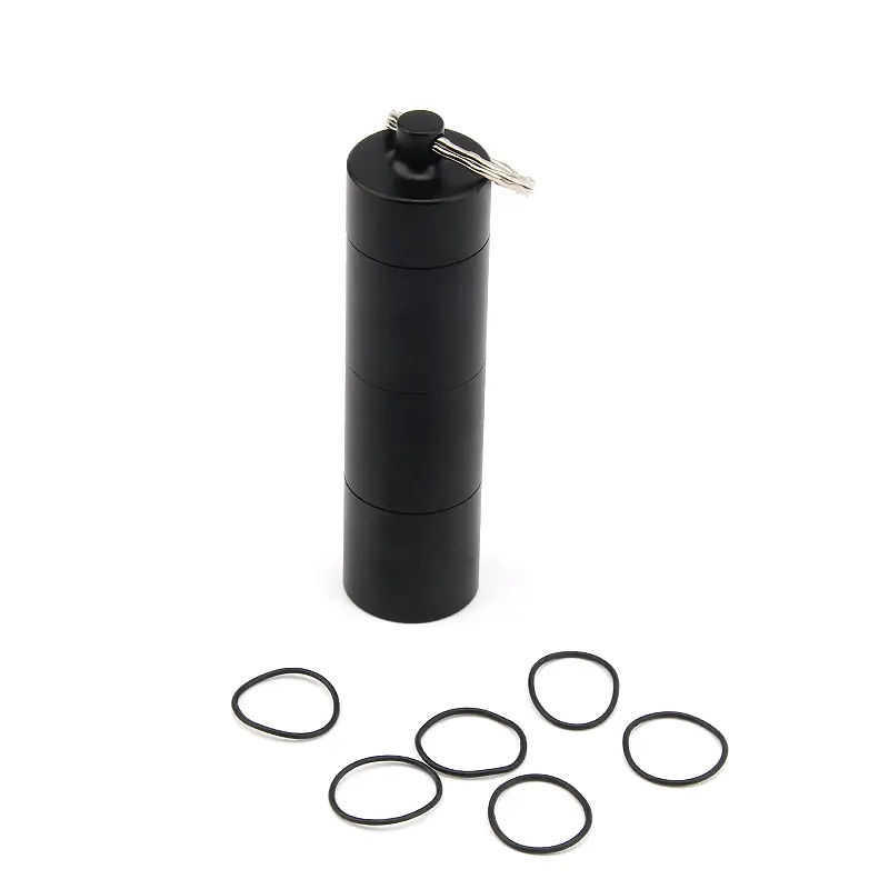 Alumium Alloy Waterproof Canister Seal Bottle Box Keychain Outdoor Camping Small Tool