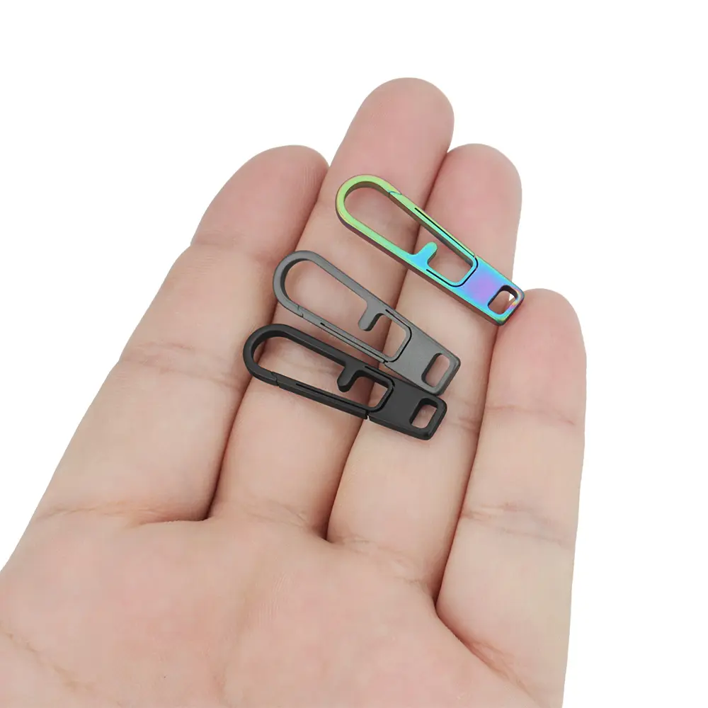 Mini Zipper Titanium Alloy Buckle Multi-function Backpack Keychain Outdoor Tool EDC