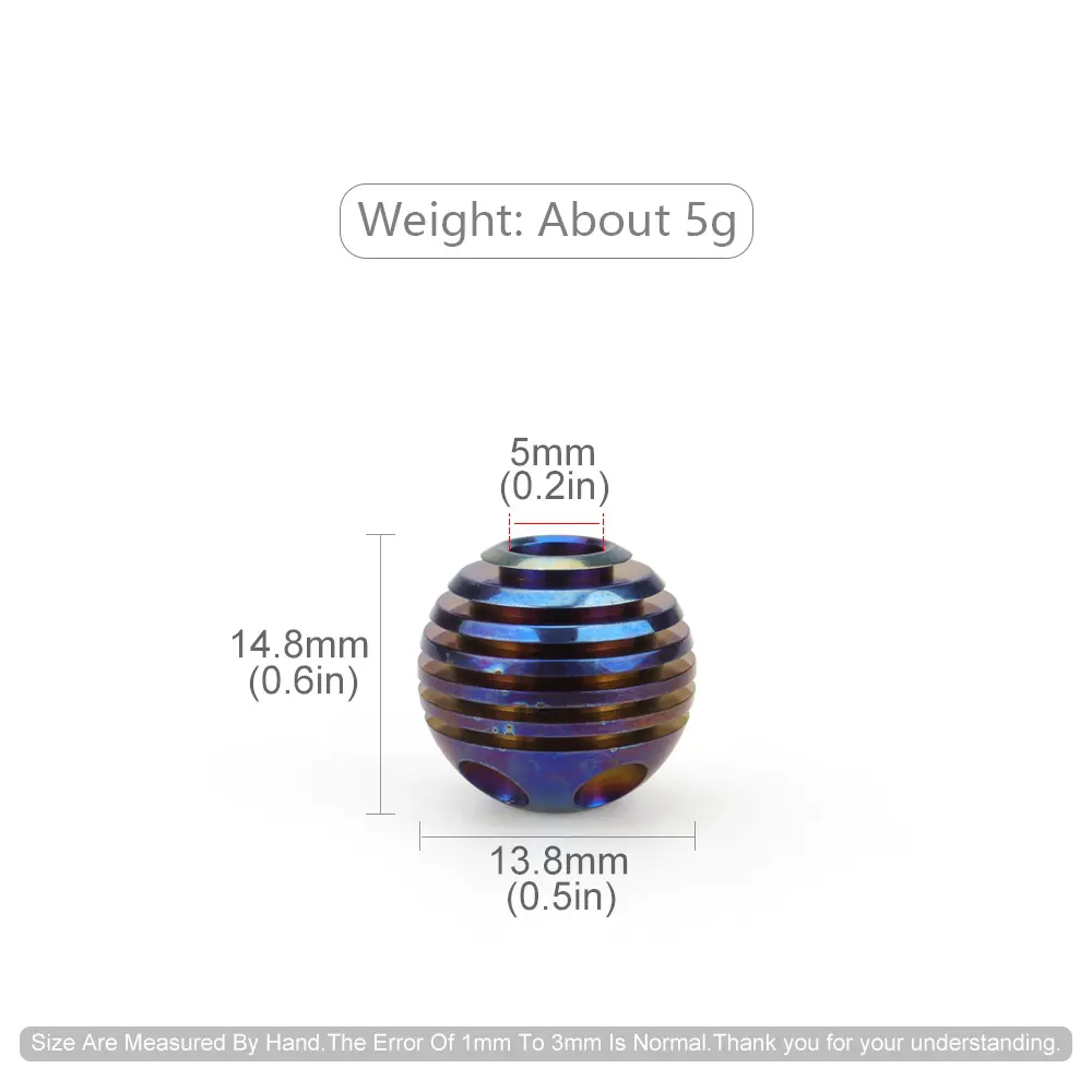 Ball Titanium Bead Planet Ball Umbrella Rope Paracord Bead Keyring Accessories Bracelet DIY Pendant