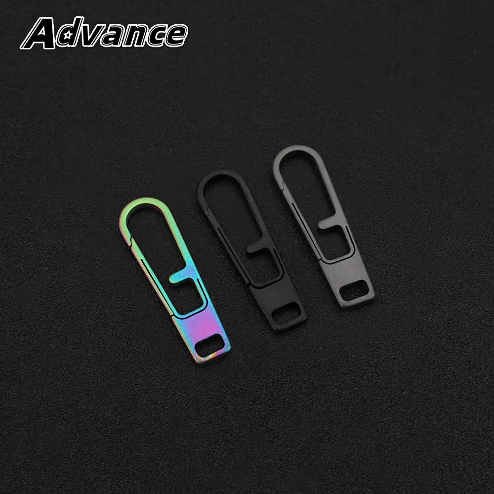 Mini Zipper Titanium Alloy Buckle Multi-function Backpack Keychain Outdoor Tool EDC
