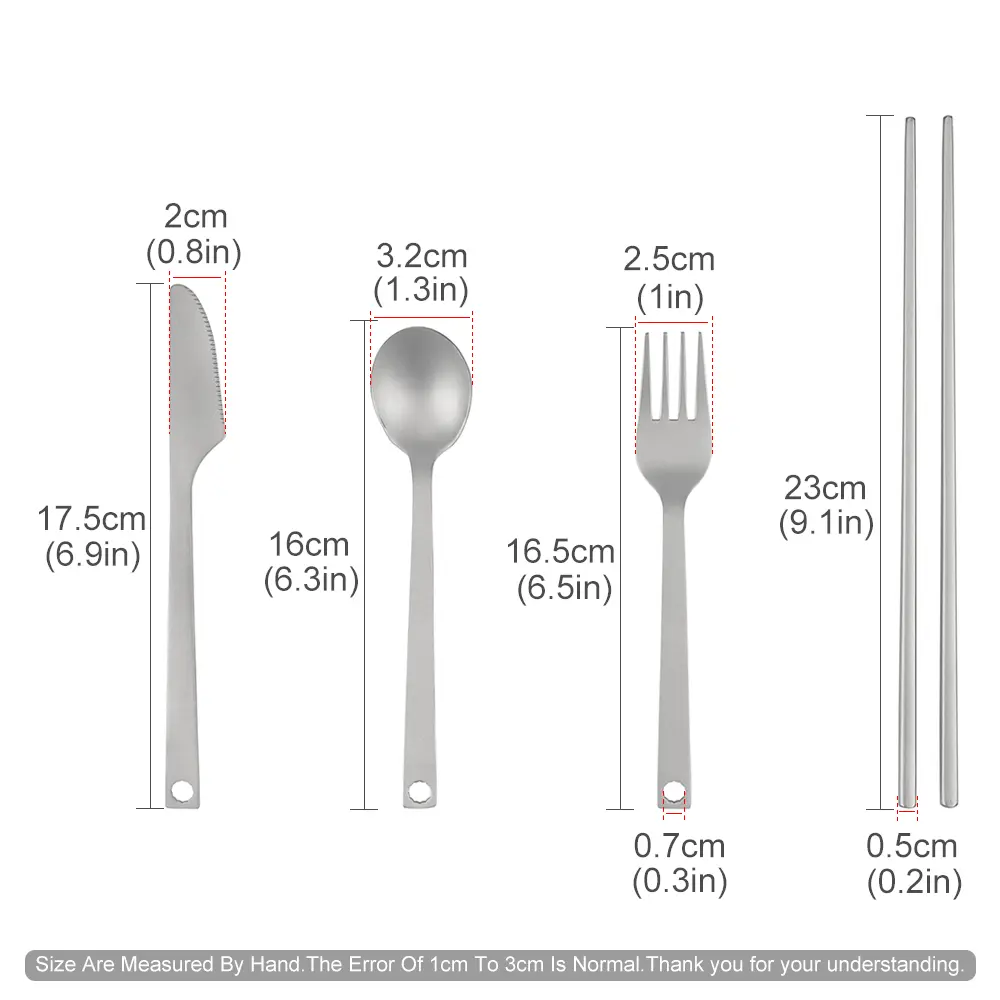 Titanium Alloy Cutlery Knife Fork Spoon Chopsticks Outdoor Camping Picnic Ultra-light Portable Tableware