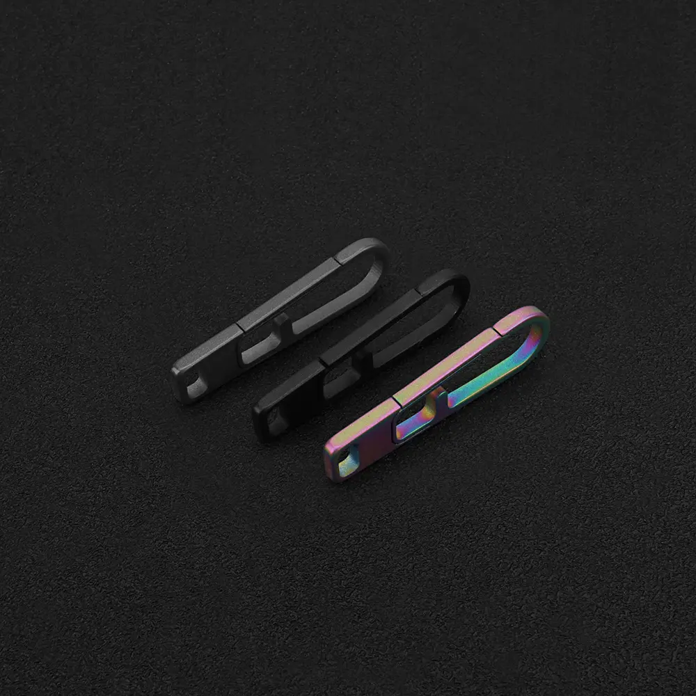 Mini Zipper Titanium Alloy Buckle Multi-function Backpack Keychain Outdoor Tool EDC