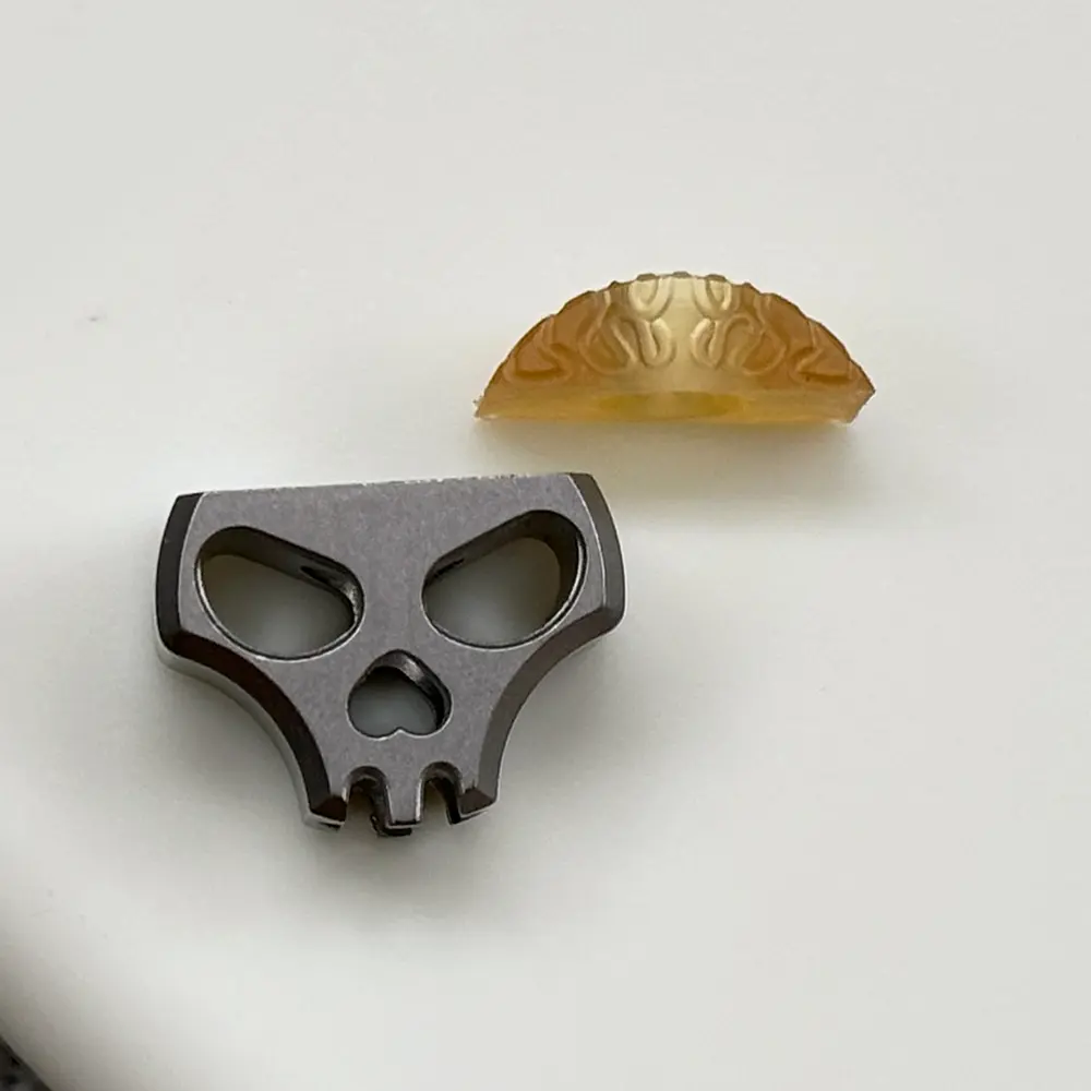 Skull Shape PEI/Titanium Alloy Bead DIY Pendant Paracord Bead Keychain Accessories