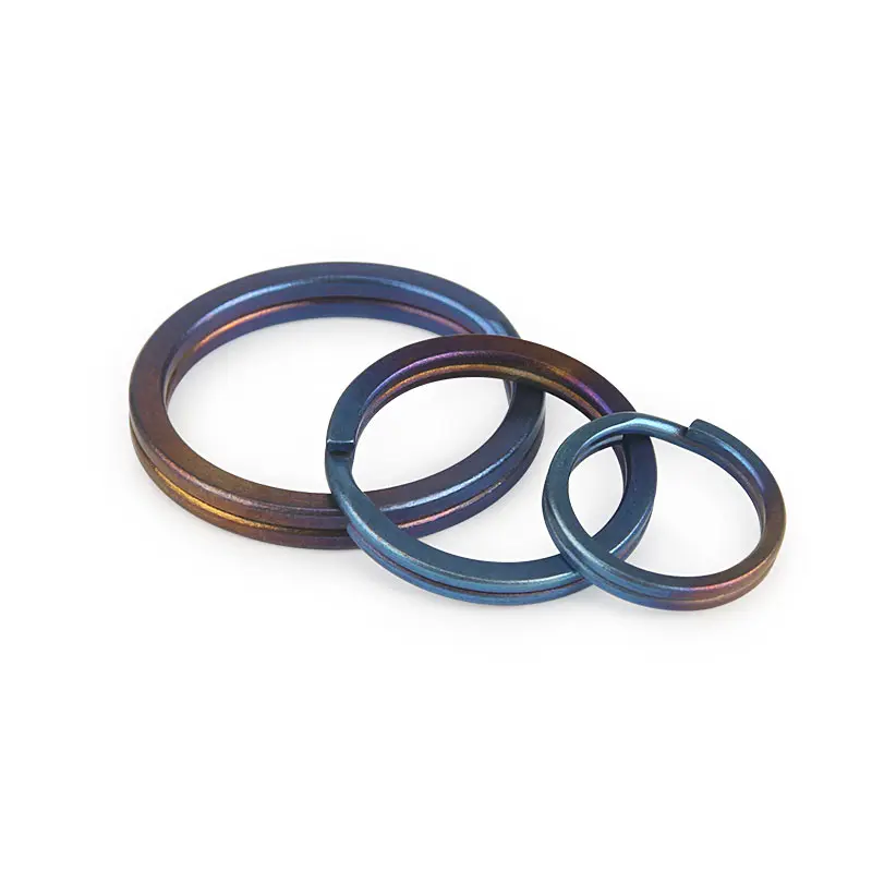 18mm/25mm/32mm Bluing Titanium Alloy Key Ring EDC Outdoor Small Tool Blue Key Ring Accessories.