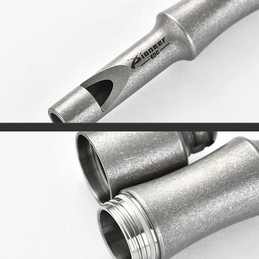 Multifunctional Storage Small Bottle Whistle Titanium Outdoor Pocket Tool