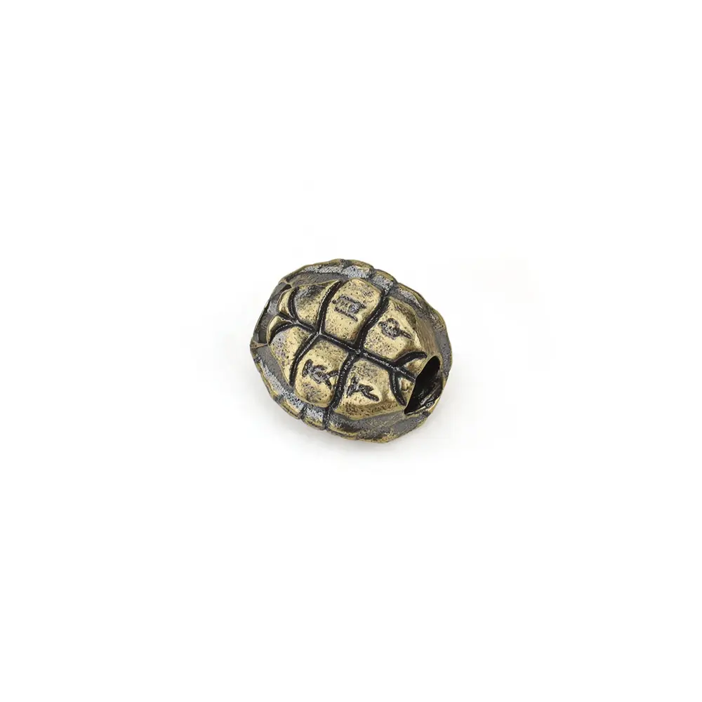 1pc Little Turtle Bead Brass Turtle Shell Paracord Pendant Keyring Pendant Accessories
