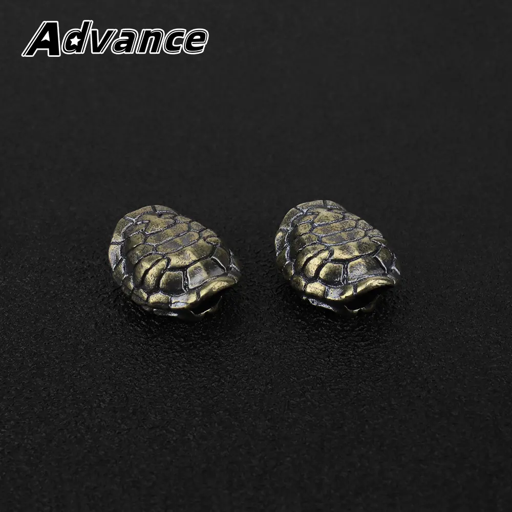 1pc Little Turtle Bead Brass Turtle Shell Paracord Pendant Keyring Pendant Accessories