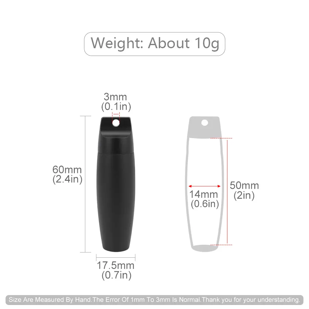 Aluminum Alloy Waterproof Seal Bottle EDC Outdoor Pill Bottle Keychain Portable Mini
