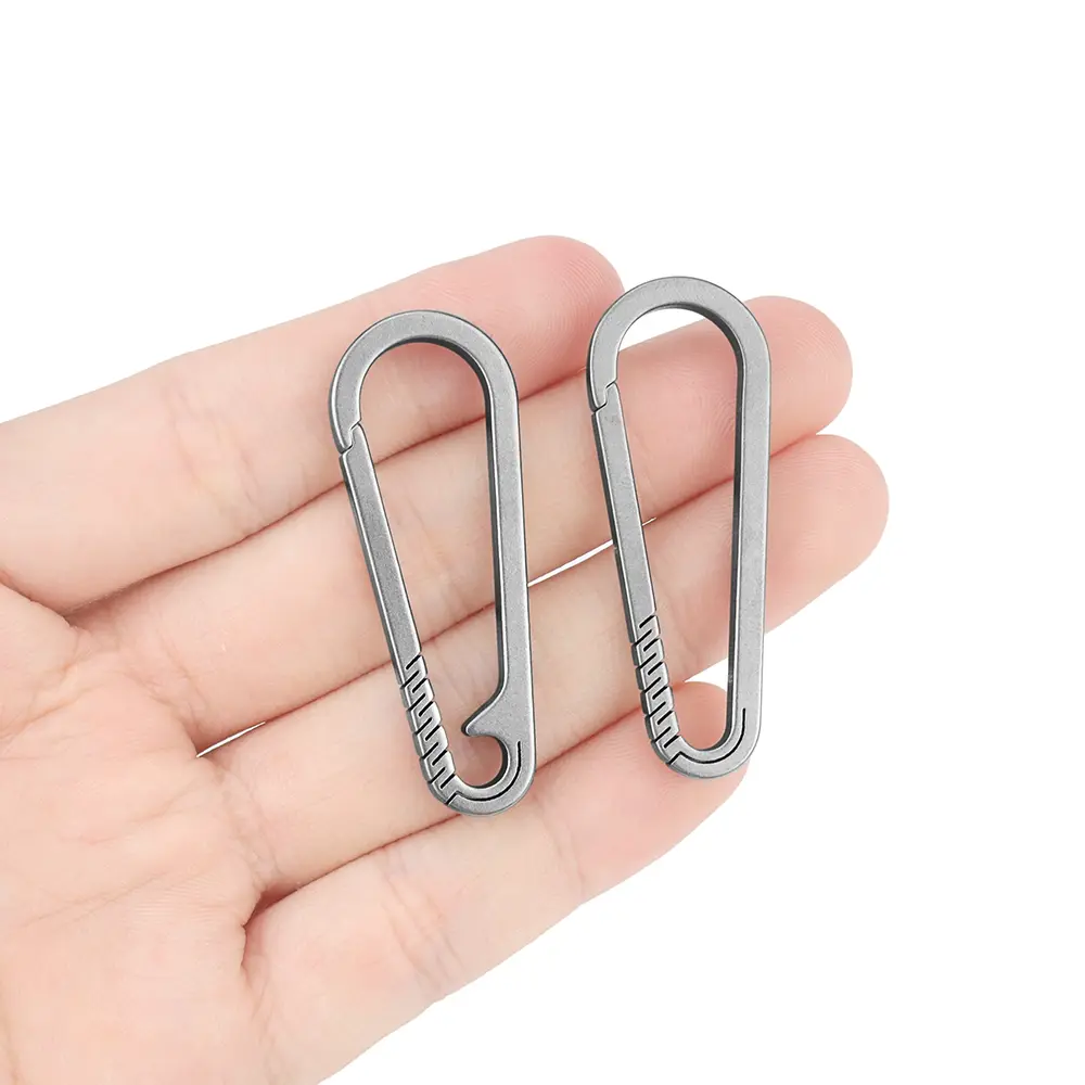 Titanium Alloy Keyring Ultra-light Keychain Pocket Buckle Camping Multi Outdoor Tool Accessories