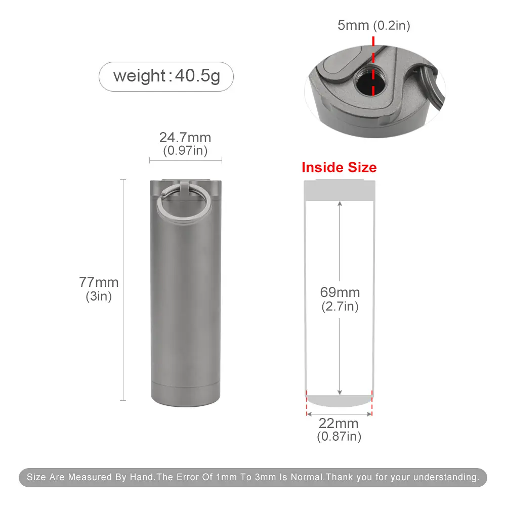 Titanium Multifunctional Toothpick Holder Titanium Alloy Bottle Travelling Storage Box Outdoor Tool EDC