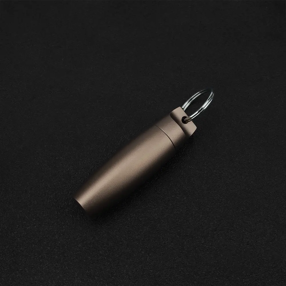 Aluminum Alloy Waterproof Seal Bottle EDC Outdoor Pill Bottle Keychain Portable Mini