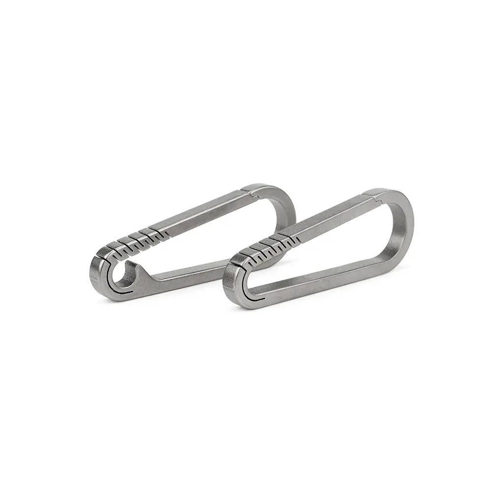 Titanium Alloy Keyring Ultra-light Keychain Pocket Buckle Camping Multi Outdoor Tool Accessories