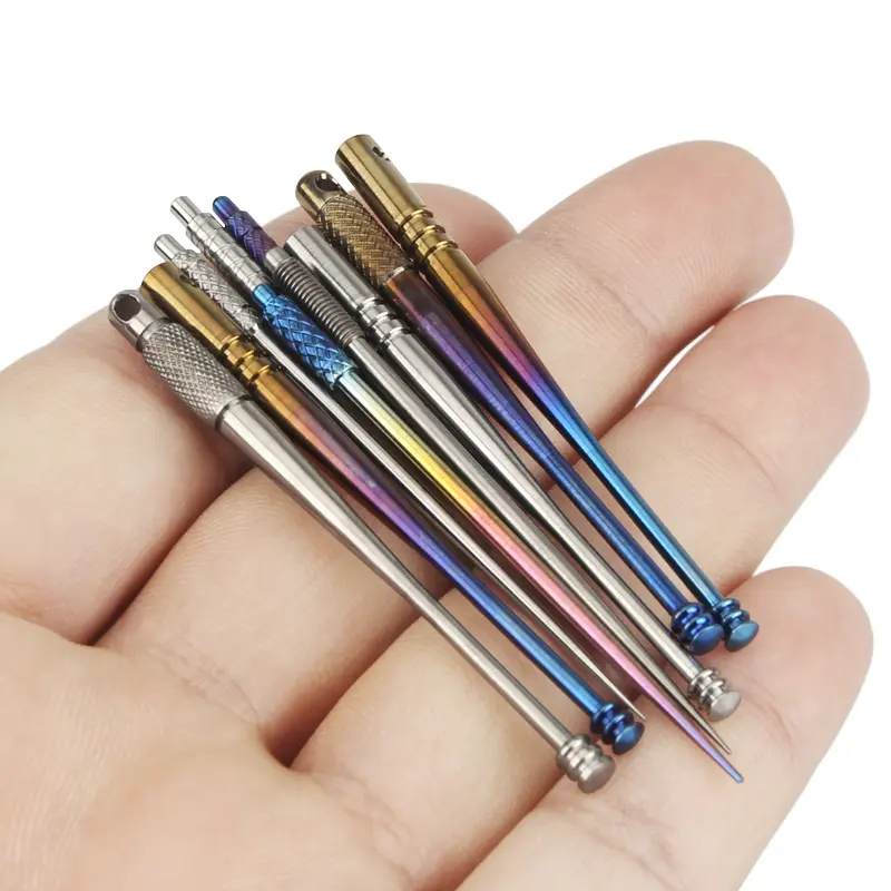 More Style Titanium Toothpick Non-slip Earpick Portable Titanium Ear Spoon Outdoor EDC Tool