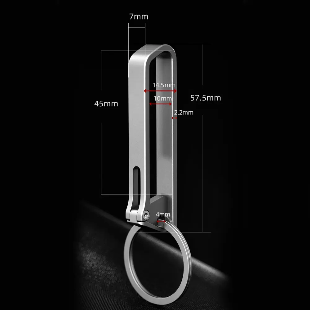 Titanium Alloy/Stainless steel Belt Buckle Keychain Outdoor Tool EDC Waist Clip Man Gift