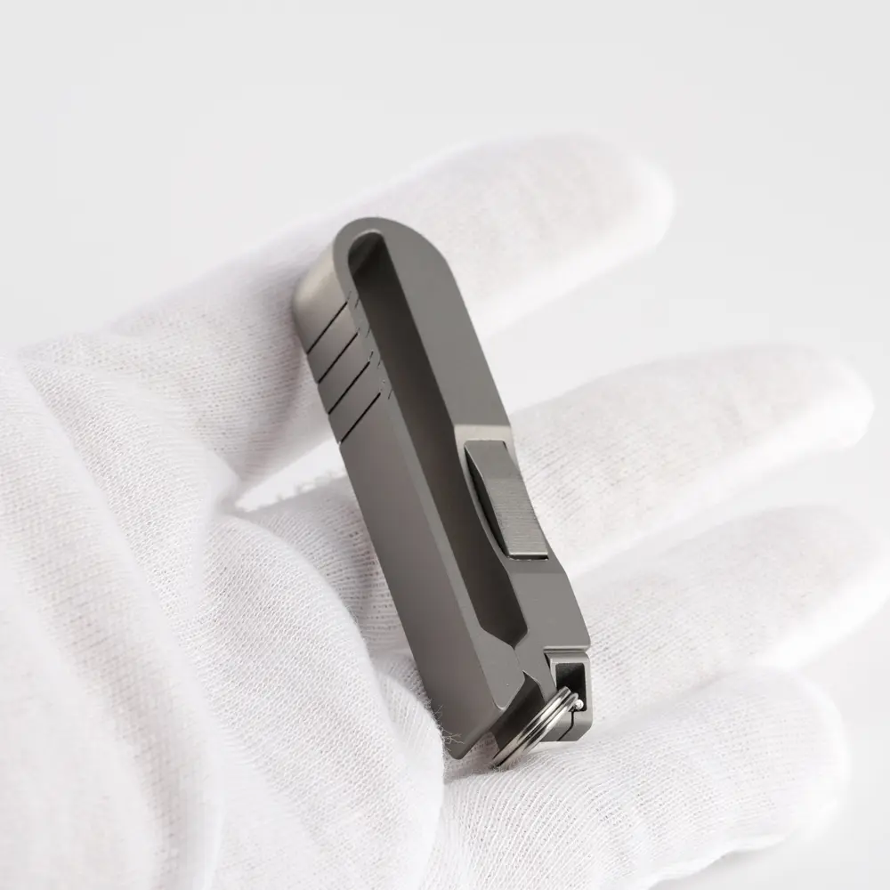 Multi-functional With Tweezers Titanium Keychain Belt Clip Portable Titanium Alloy Buckle Outdoor EDC Tool
