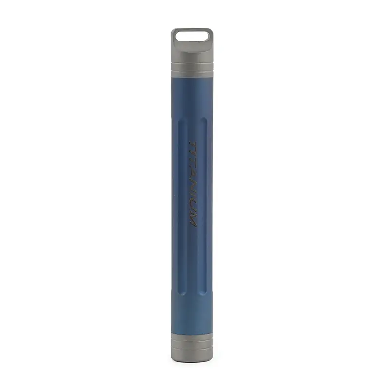 Blue Gray Titanium Alloy Seals Waterproof Toothpick-holder Earwax Spoon Canister Bottle EDC