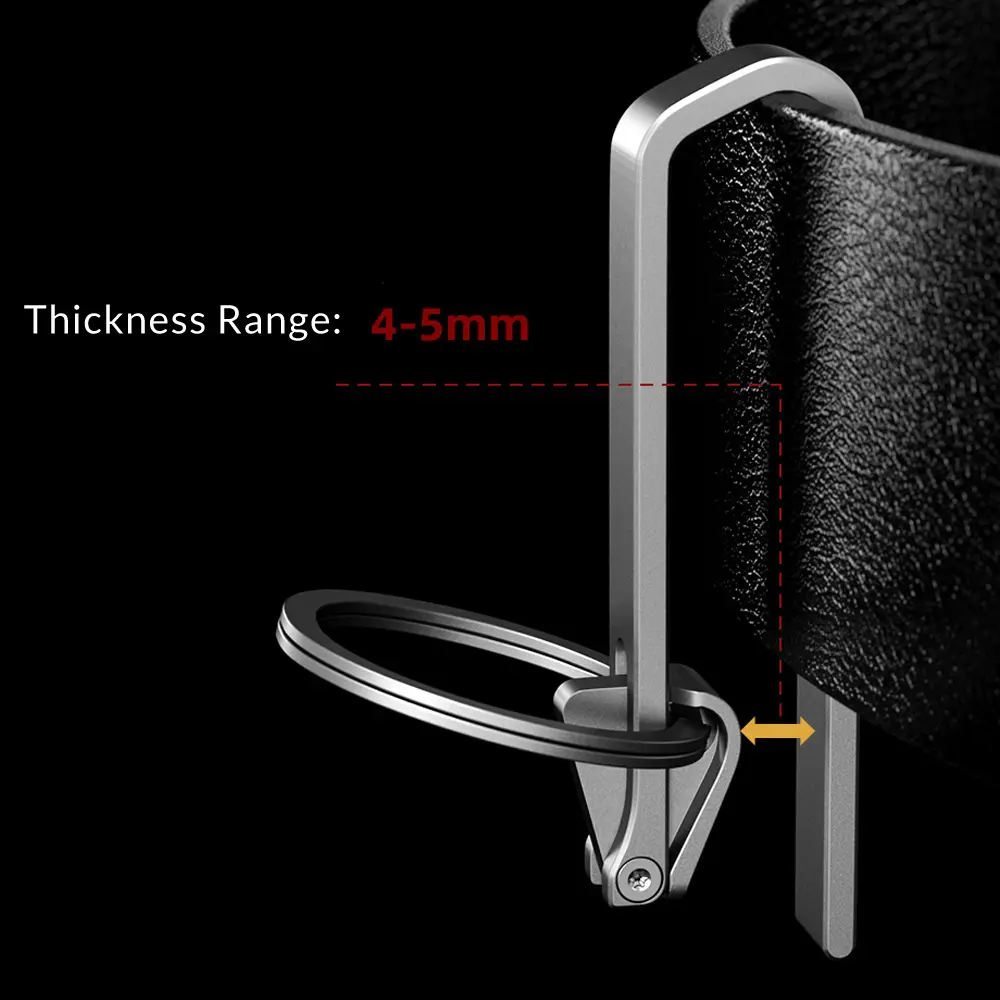 Titanium Alloy/Stainless steel Belt Buckle Keychain Outdoor Tool EDC Waist Clip Man Gift