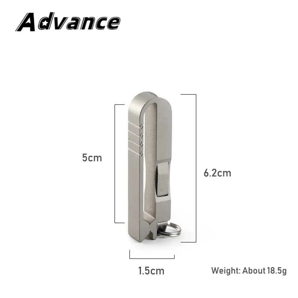 Multi-functional With Tweezers Titanium Keychain Belt Clip Portable Titanium Alloy Buckle Outdoor EDC Tool