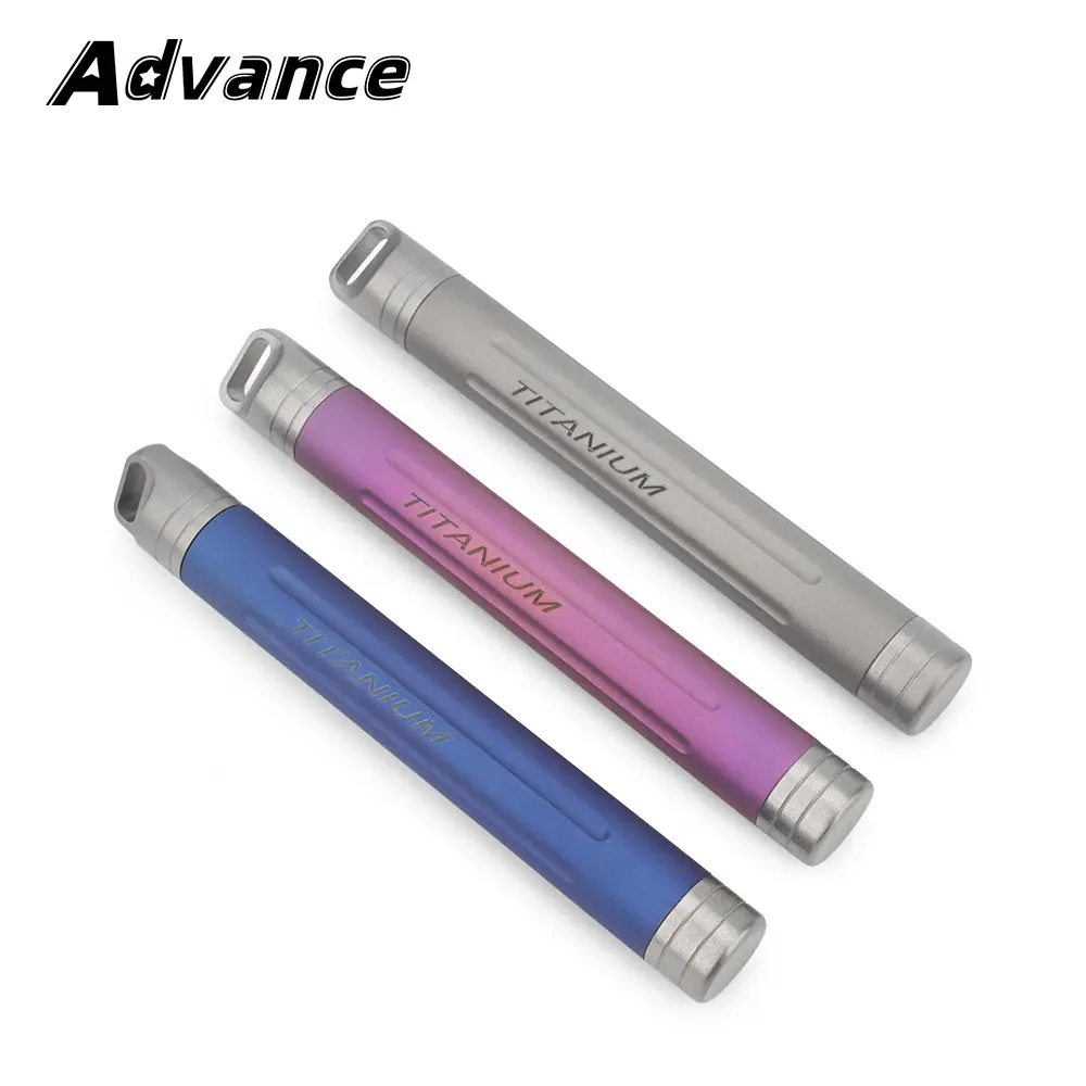 Blue Gray Titanium Alloy Seals Waterproof Toothpick-holder Earwax Spoon Canister Bottle EDC