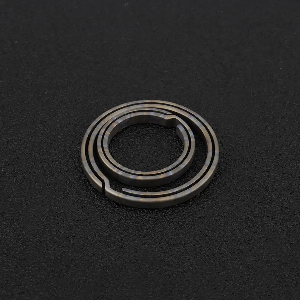 Keychain Flame Pattern TC4 Titanium Alloy Key Ring EDC Outdoor Small Tool Keyring Accessories