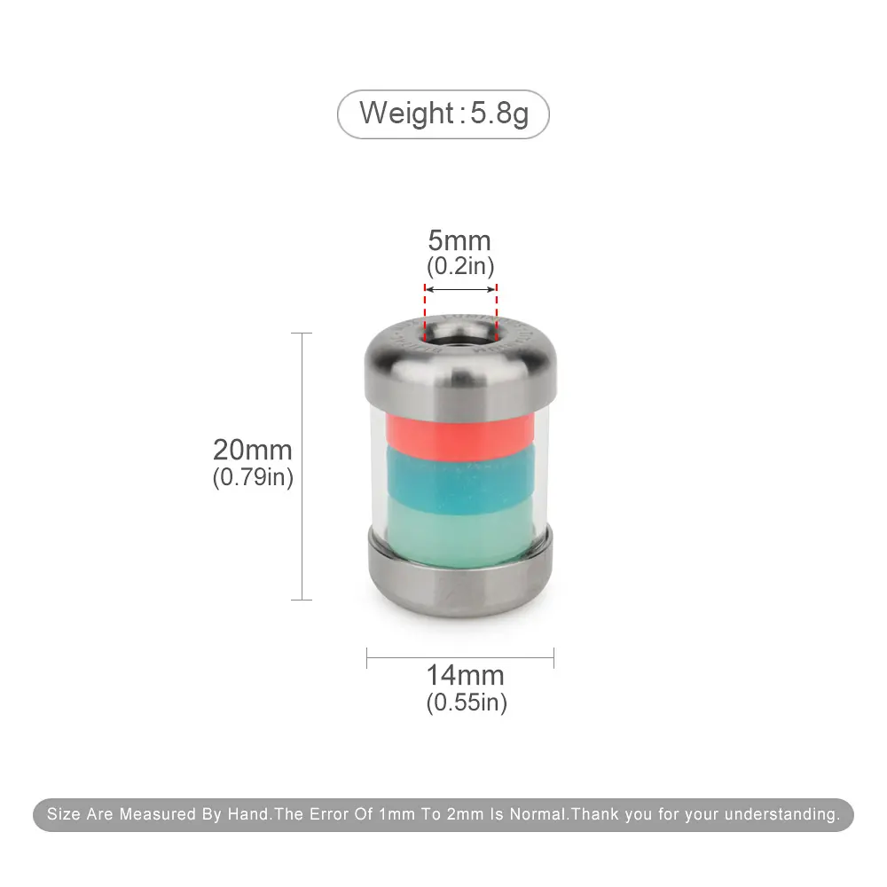PC Plastic Titanium Alloy Bead DIY Luminous Paracord Bead Umbrella Rope Pendant Keyring Accessories