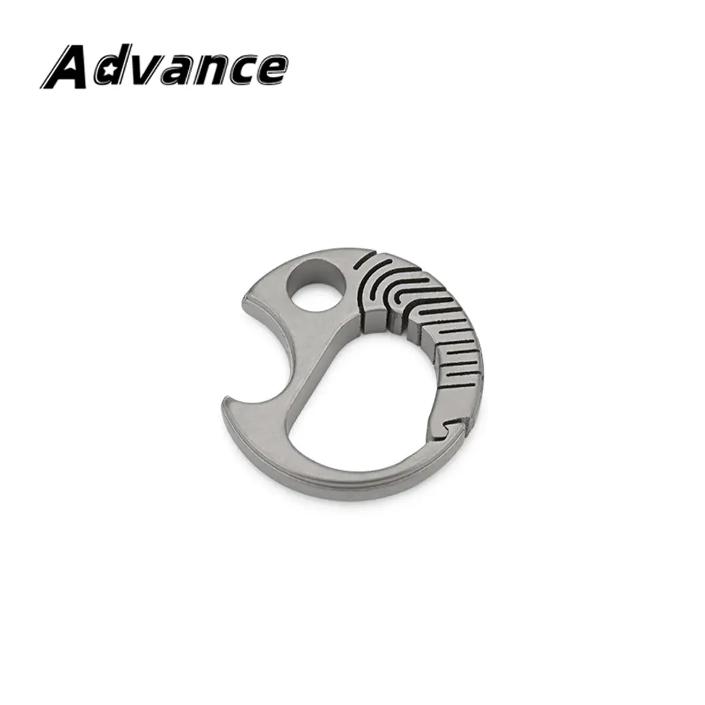 Small Fish Shape Buckle Multi-function Bottle Opener Titanium Alloy Keychain Accessories Outdoor Tool EDC