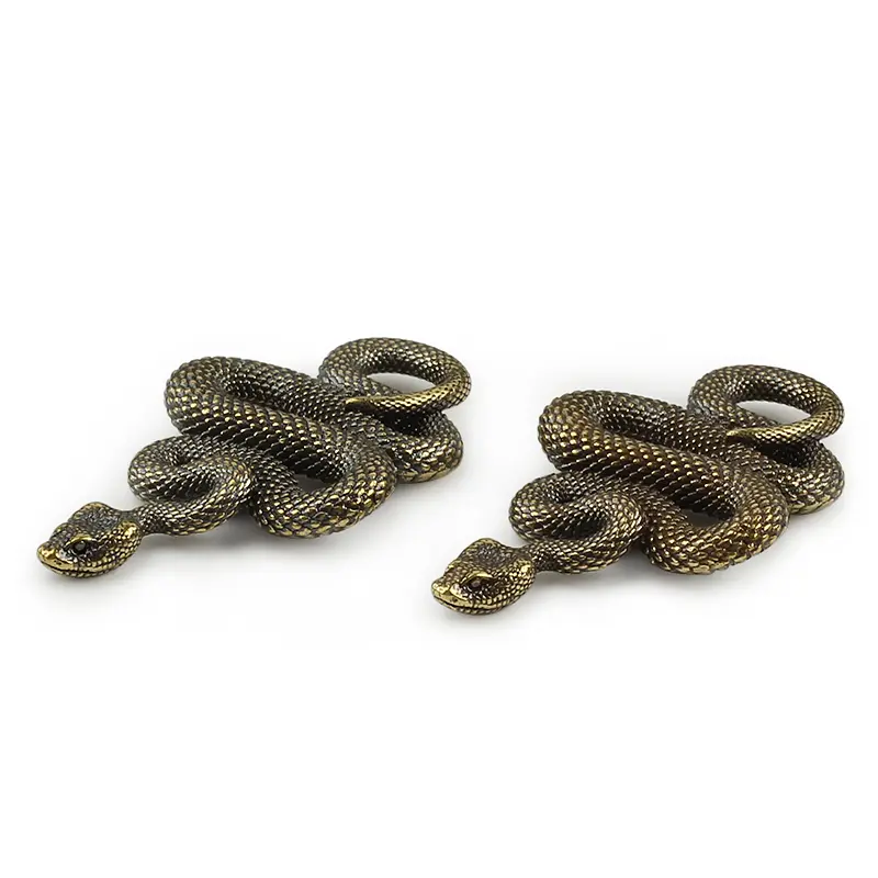 Brass Snake Key Ring Boa Key chain Outdoor Small Accessories DIY White Snake Car Hanging