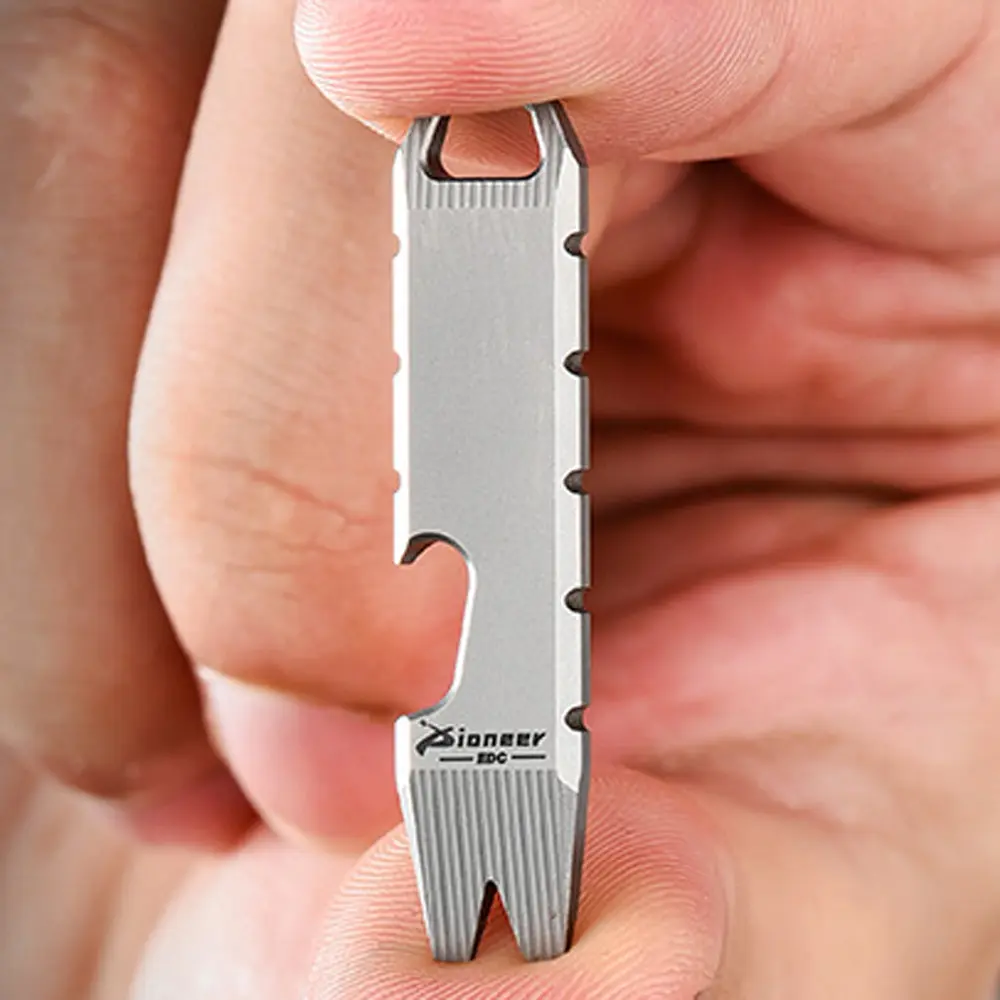1pc Titanium Alloy Keychain Gadget Accessories Outdoor EDC Tool Titanium Opener