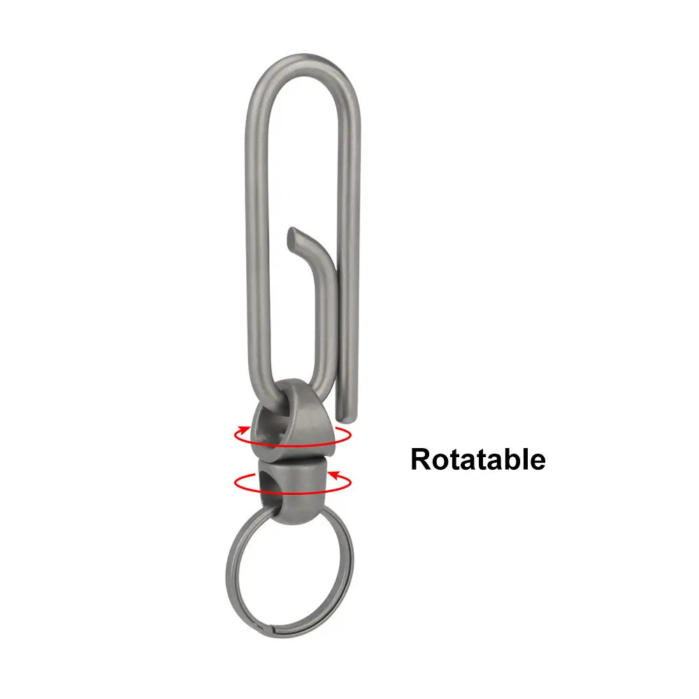 Multiple Styles Titanium Alloy Keyring Belt Buckle Outdoor Tool EDC Paperclip Clip Man Gift