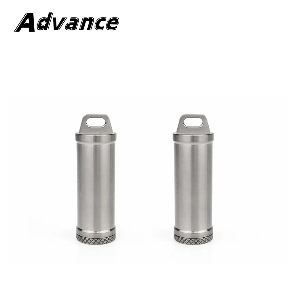 Titanium Alloy Case Mini Bottle Sealed Waterproof Bottle Holder Outdoor EDC Tool Portable Small PillBox